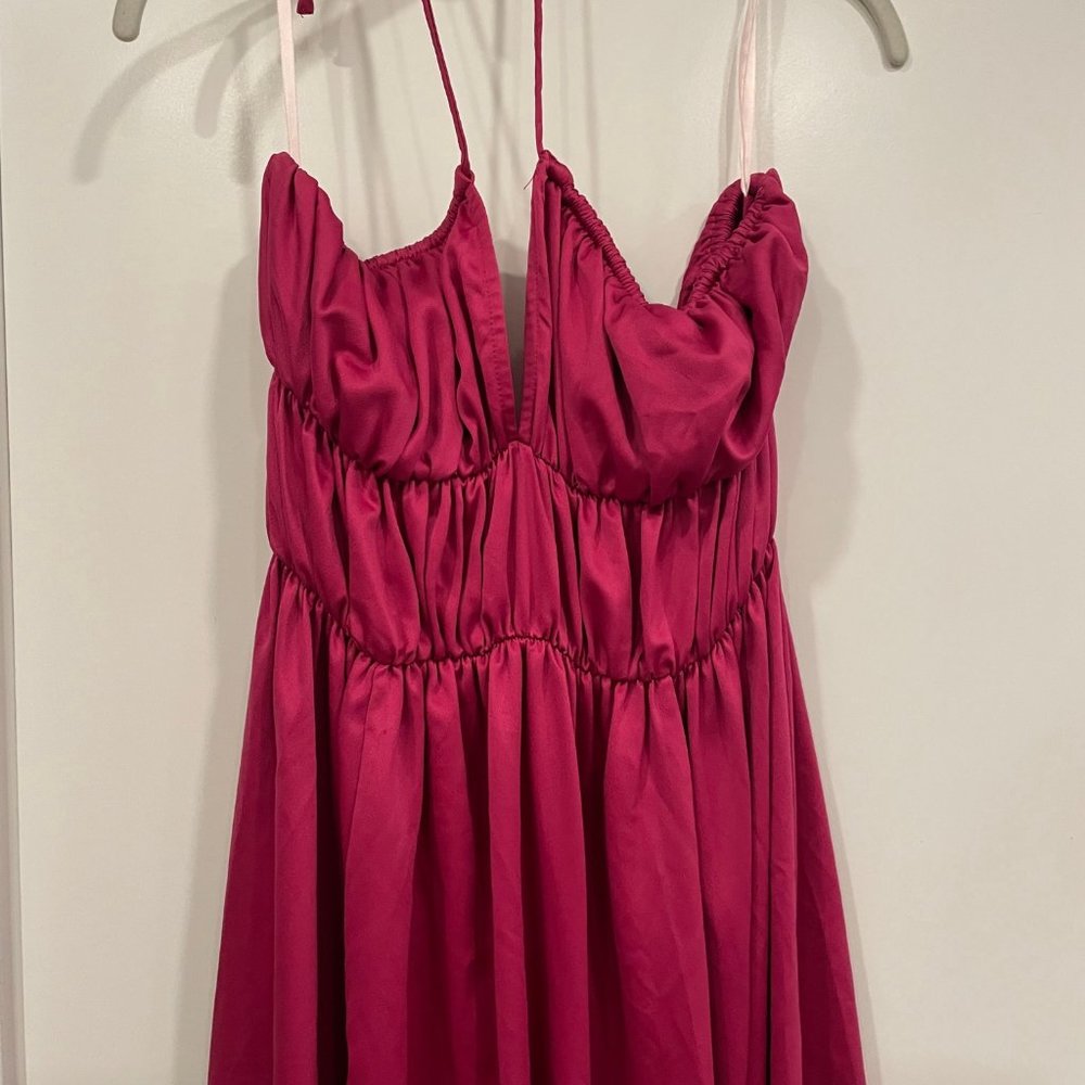 Camila Cohelo Wine Double Slit Dress